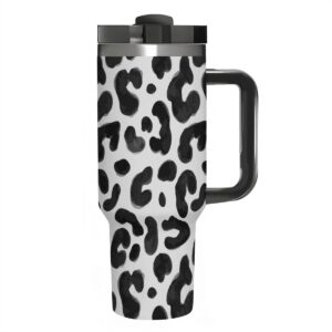 40oz Tumbler with Handle and Straw