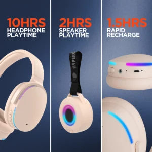 Wireless Audio Essentials Duo | Light-Up Speaker + Headphones