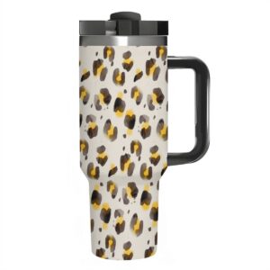 40oz Tumbler with Handle and Straw